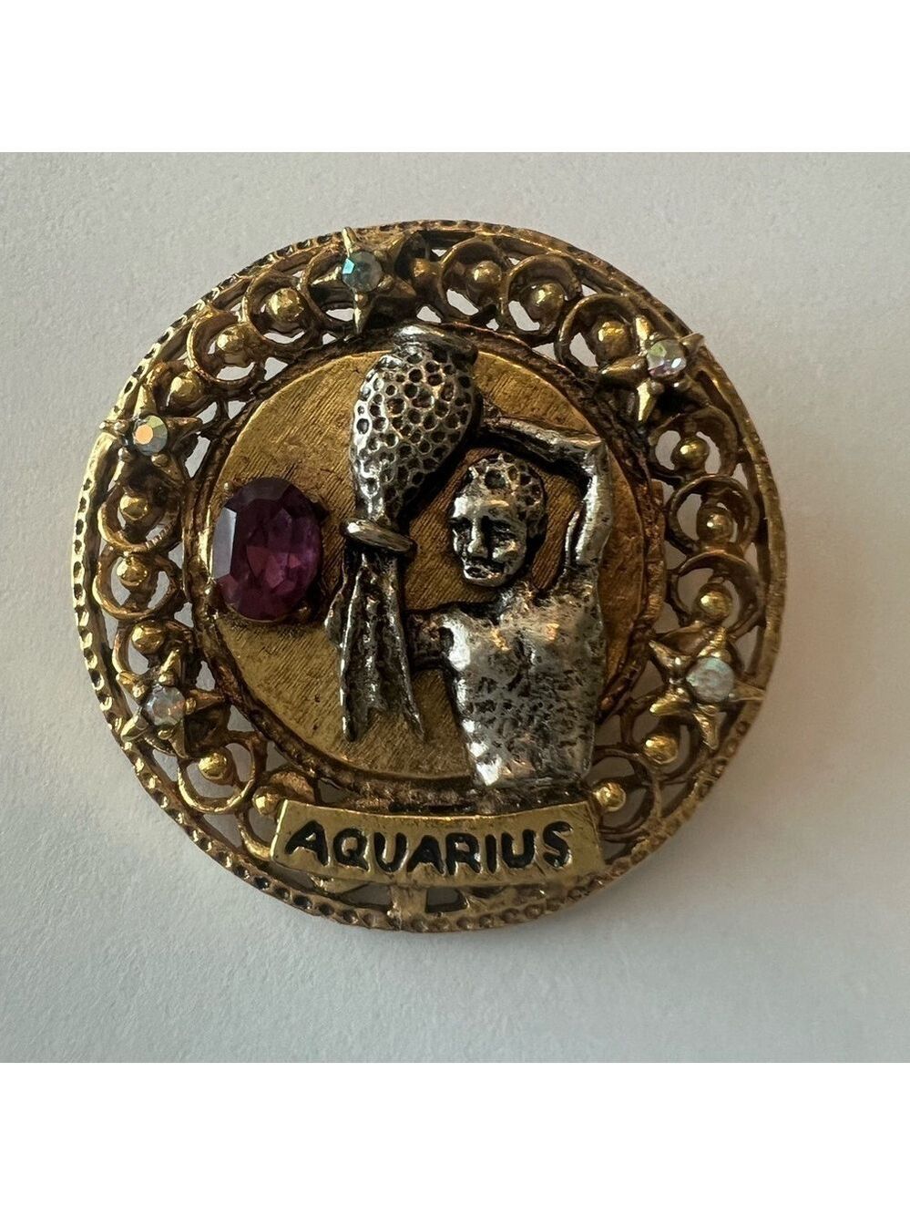 Arthur Pepper ART Aquarius Zodiac Pin